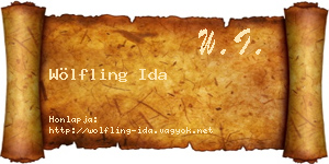 Wölfling Ida névjegykártya