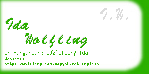 ida wolfling business card